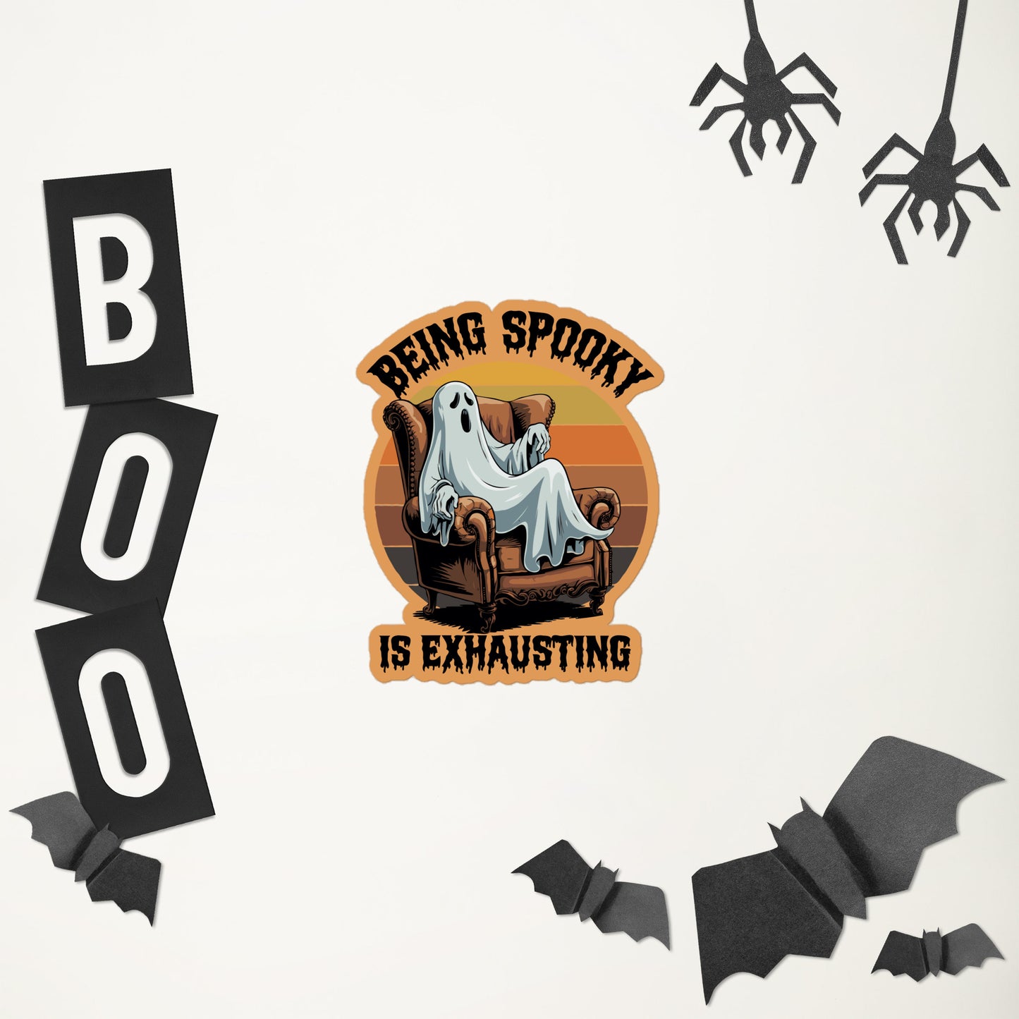 Bubble-free stickers "Being Spooky Is Exhausting"