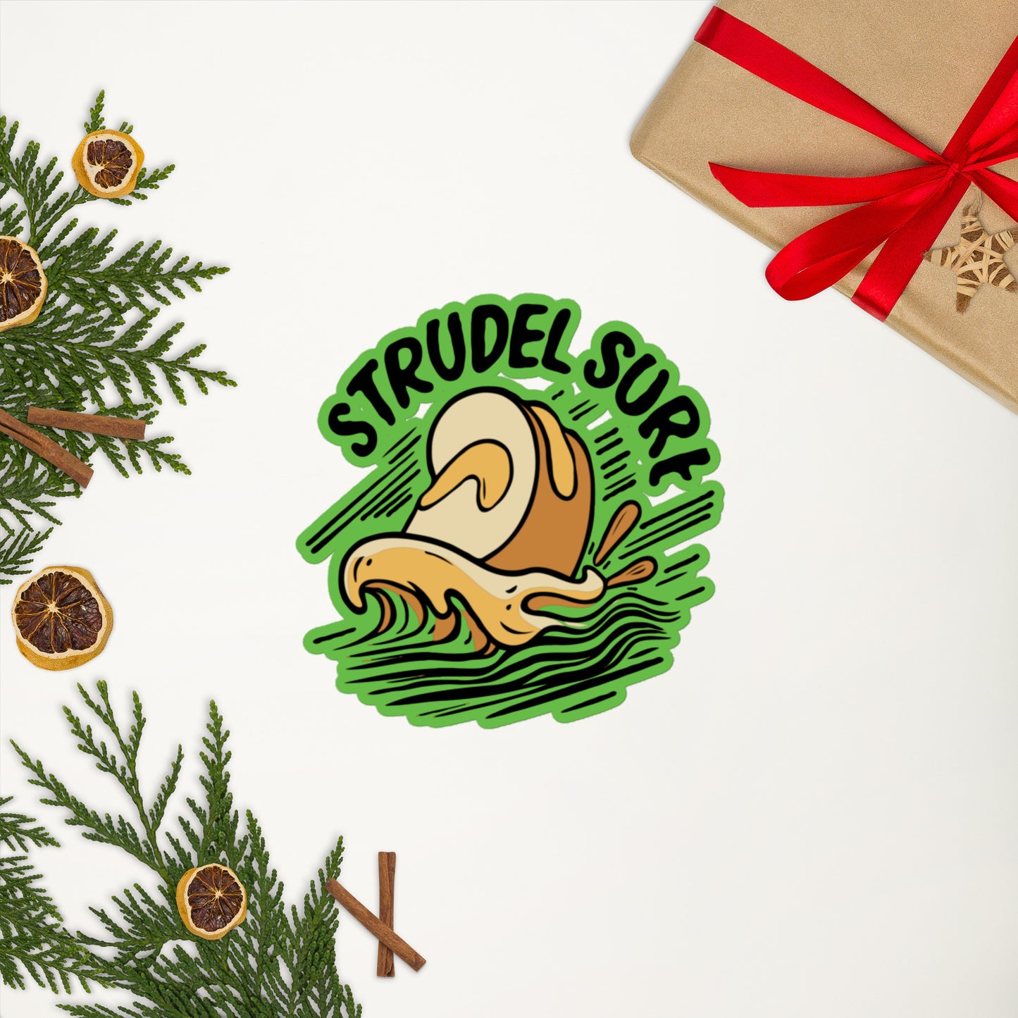 Bubble-free stickers "Strudel Surf"