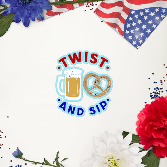 Bubble-free stickers "Twist and Sip"