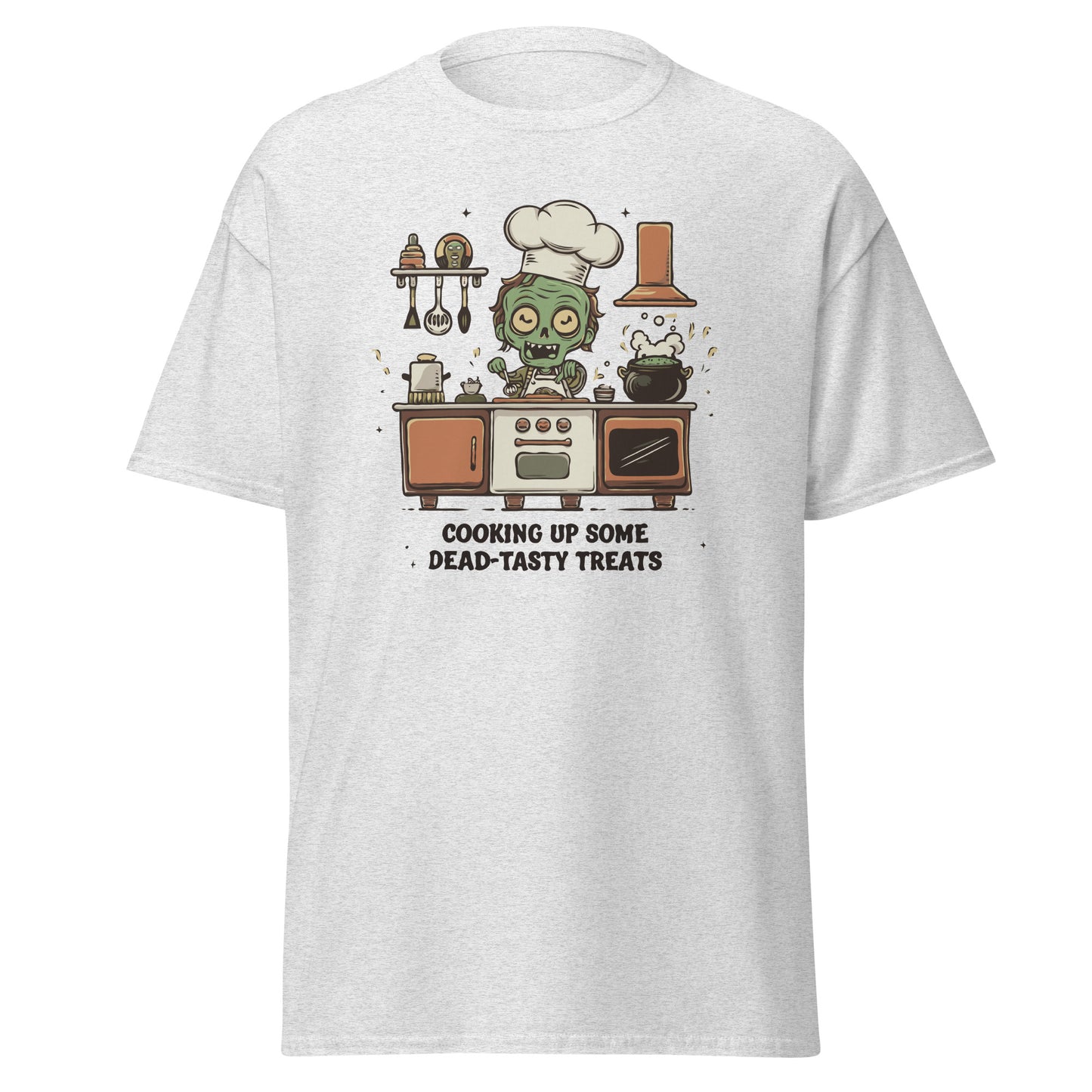 Unisex classic tee "Zombie Cooking Up Some Dead-Tasty Treats"