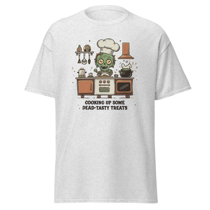 Unisex classic tee "Zombie Cooking Up Some Dead-Tasty Treats"