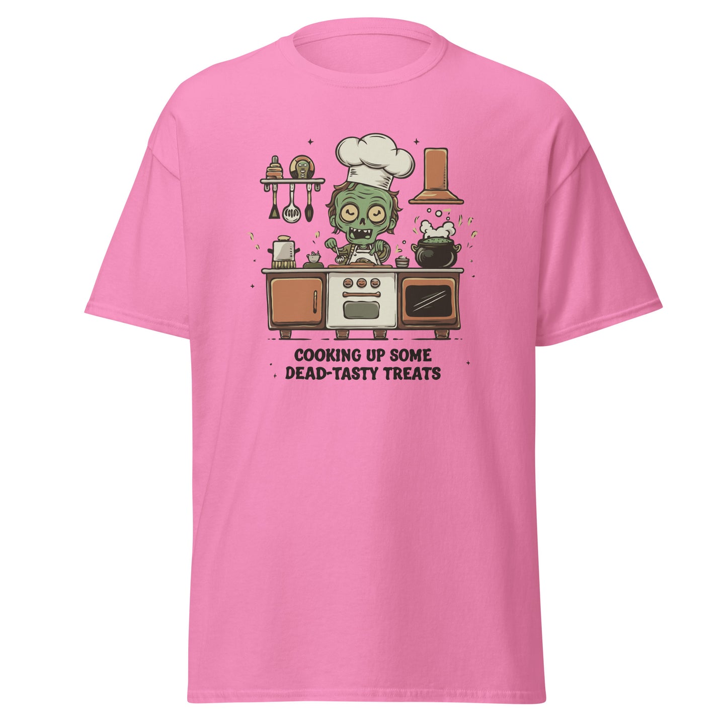 Unisex classic tee "Zombie Cooking Up Some Dead-Tasty Treats"