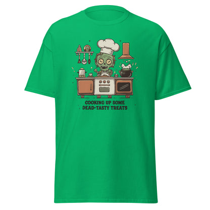 Unisex classic tee "Zombie Cooking Up Some Dead-Tasty Treats"