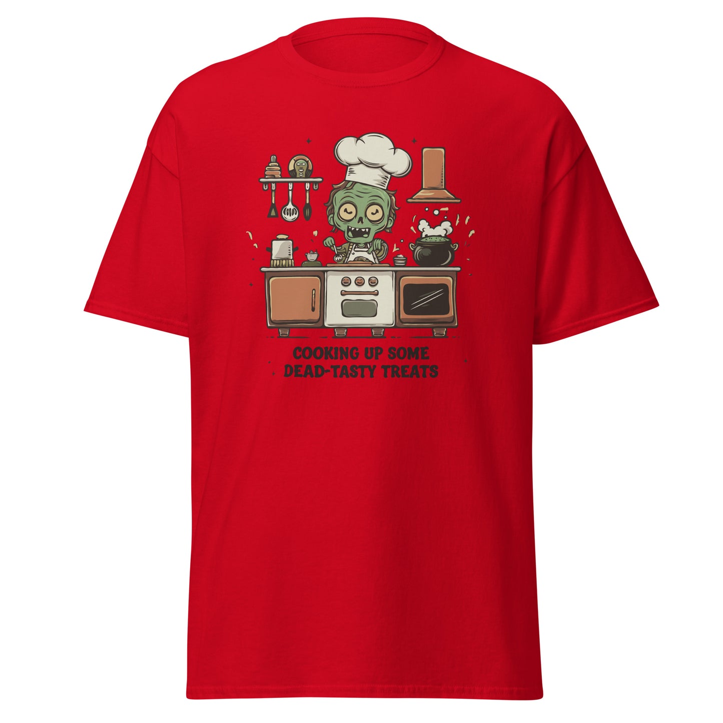 Unisex classic tee "Zombie Cooking Up Some Dead-Tasty Treats"