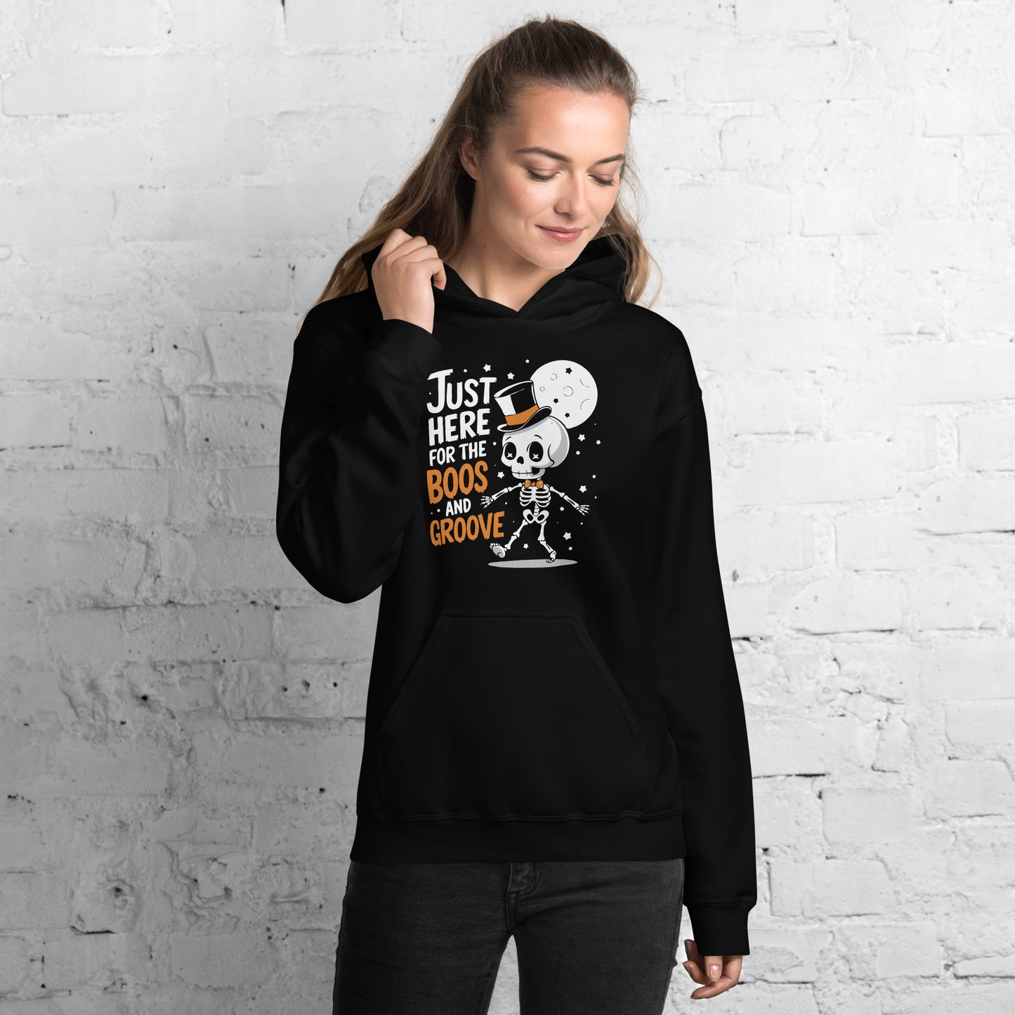 Unisex Hoodie "Just here for the boos and groove"