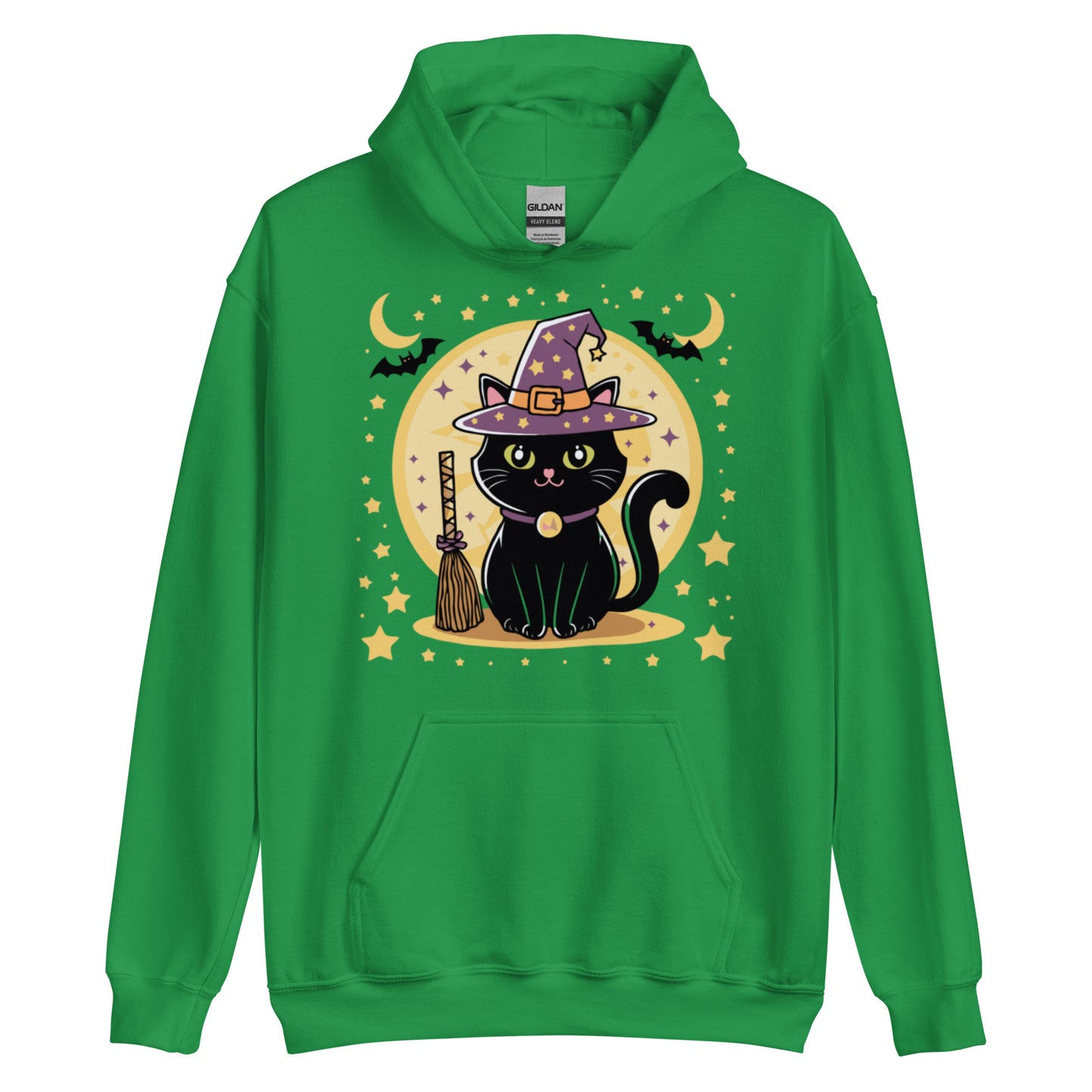 Unisex Hoodie "Adorable Black Cat Witch"