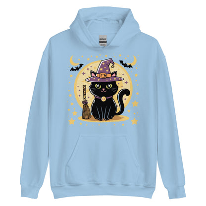 Unisex Hoodie "Adorable Black Cat Witch"