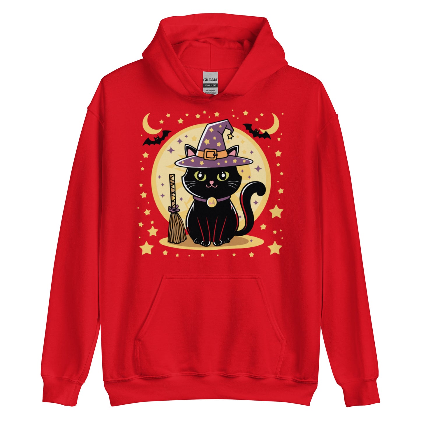 Unisex Hoodie "Adorable Black Cat Witch"