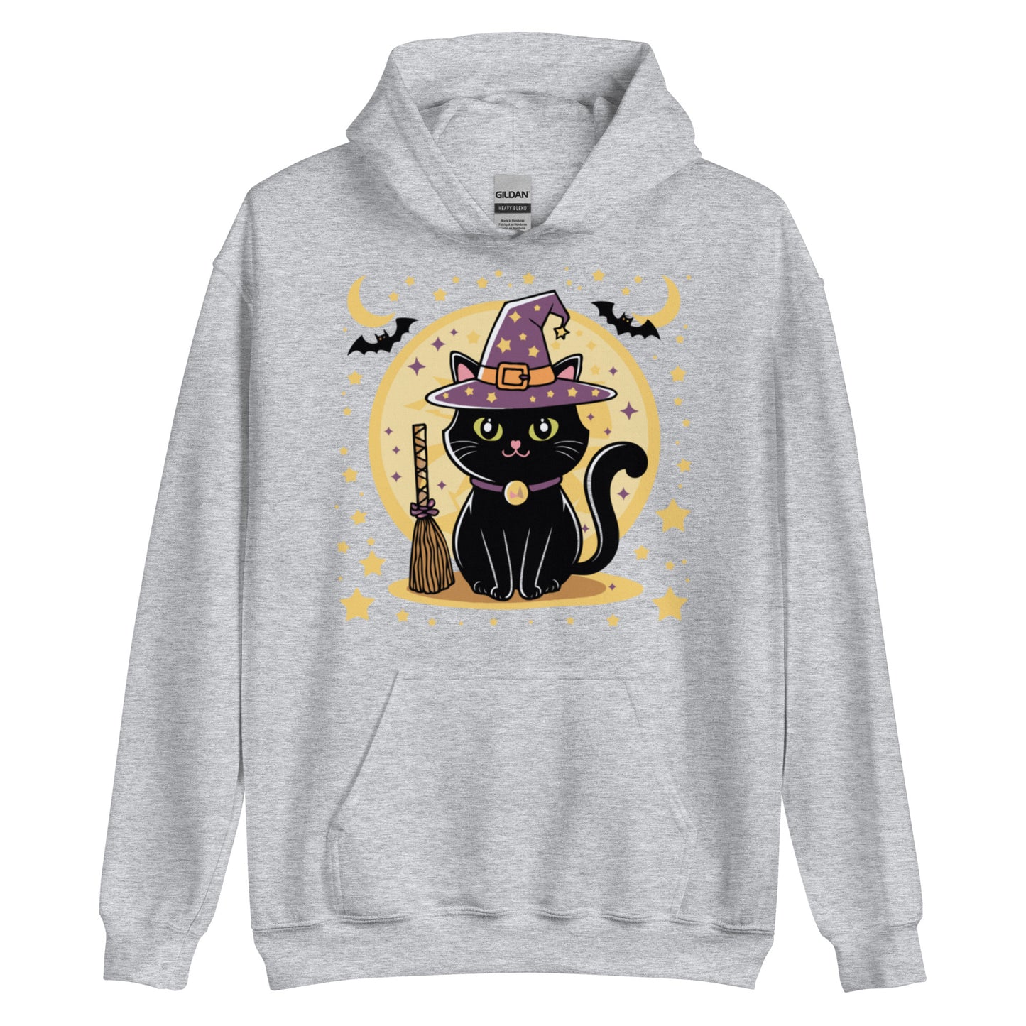 Unisex Hoodie "Adorable Black Cat Witch"