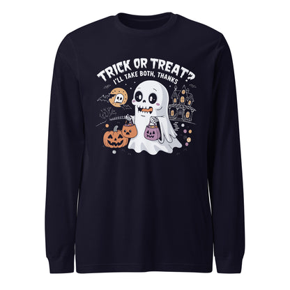 Unisex Long Sleeve Tee "Cute Trick Or Treats Halloween Design"