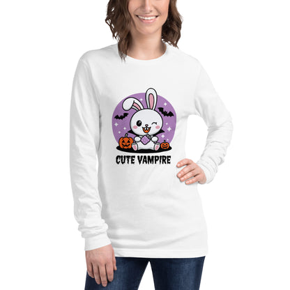 Unisex Long Sleeve Tee "Cute Vampire"