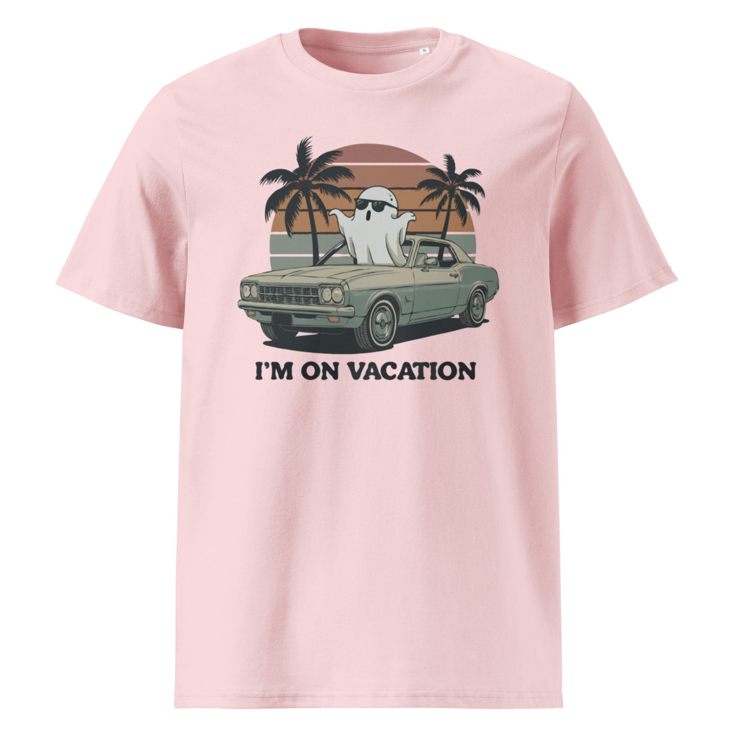 Unisex organic cotton t-shirt "I'm On Vacation"