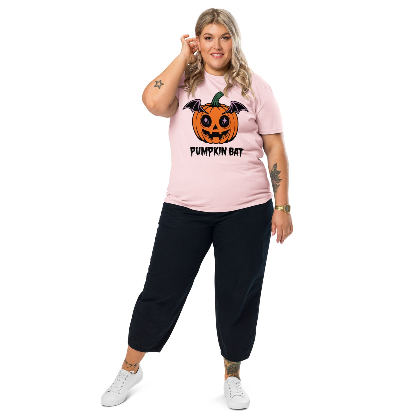 Unisex organic cotton t-shirt "Pumpkin Bat"