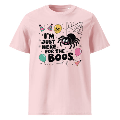 Unisex organic cotton t-shirt "I'm Just Here For The Boos"