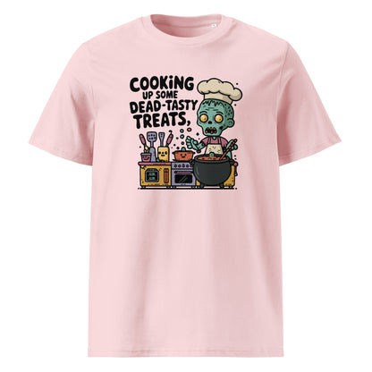 Unisex organic cotton t-shirt "Cooking up some dead-tasty treats"