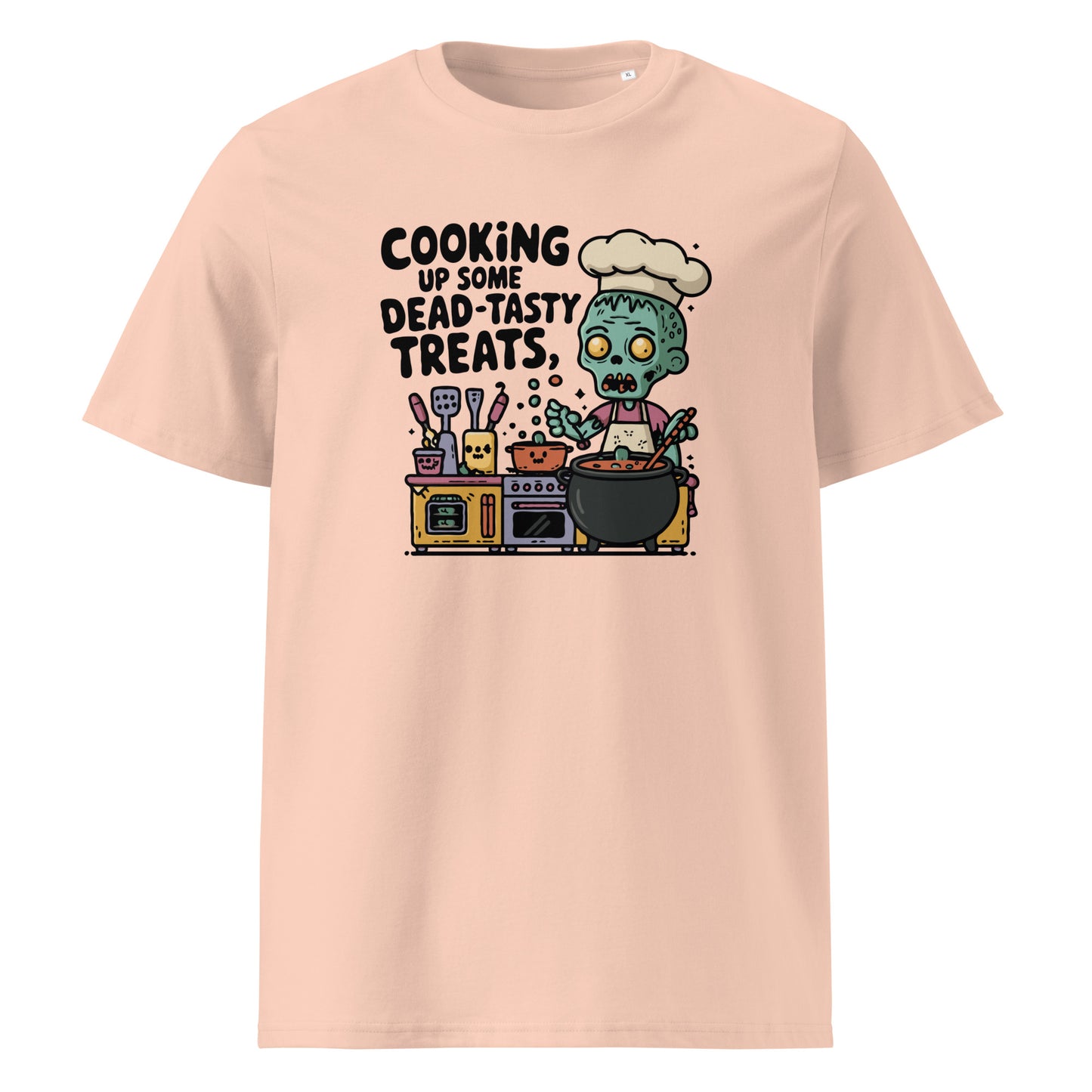 Unisex organic cotton t-shirt "Cooking up some dead-tasty treats"