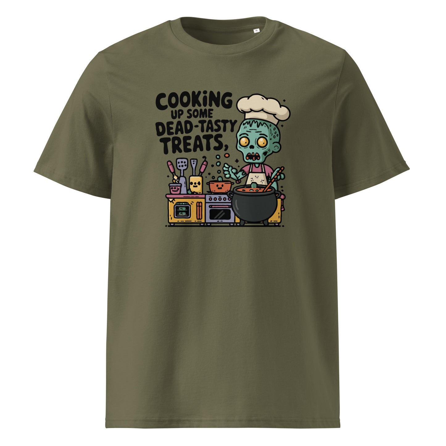 Unisex organic cotton t-shirt "Cooking up some dead-tasty treats"