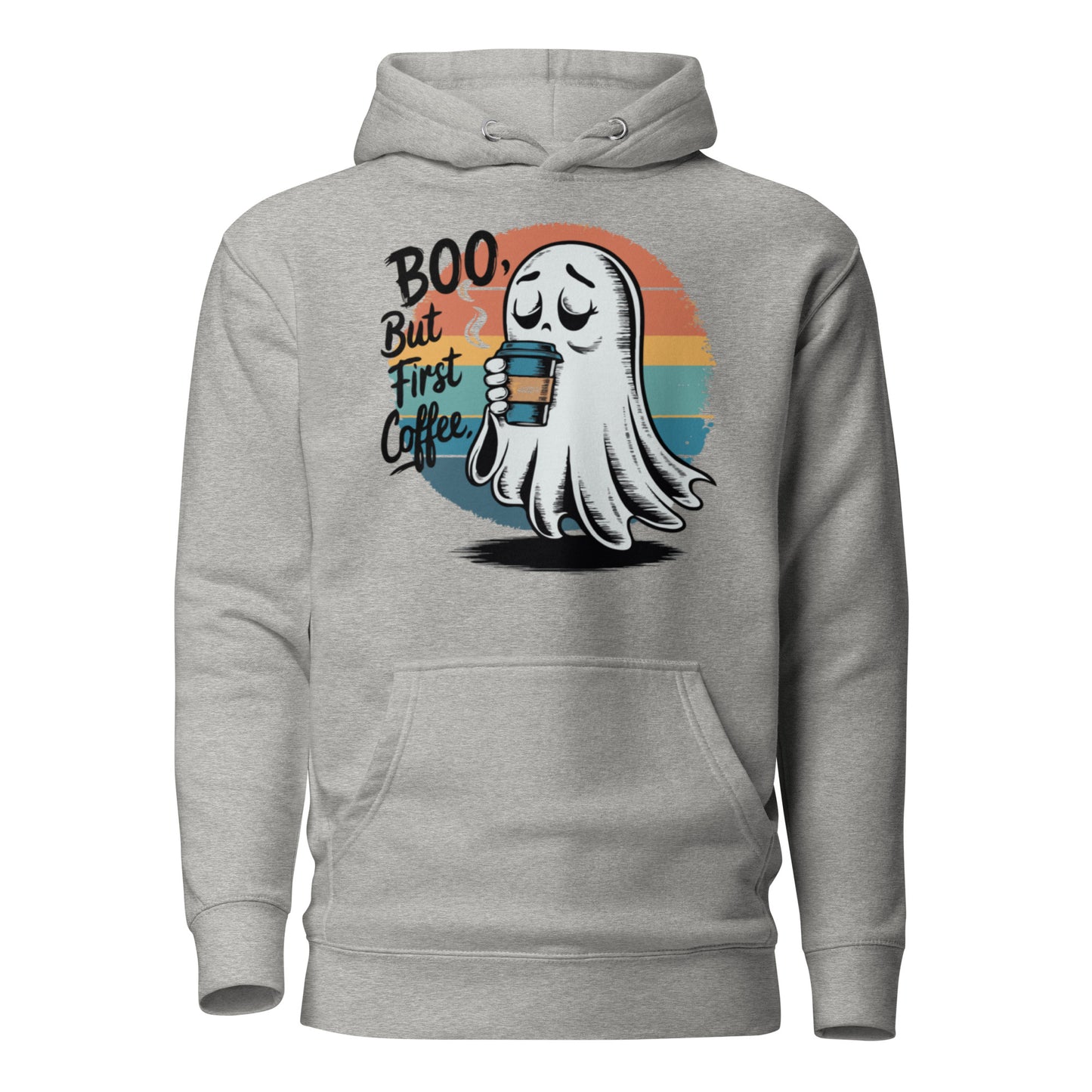 Unisex Premium Hoodie "BOO, But First Coffee"