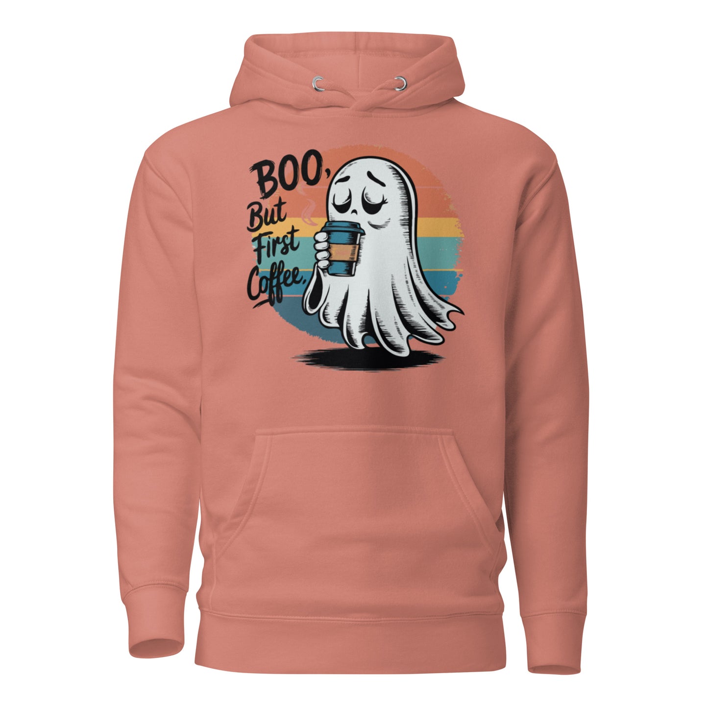 Unisex Premium Hoodie "BOO, But First Coffee"