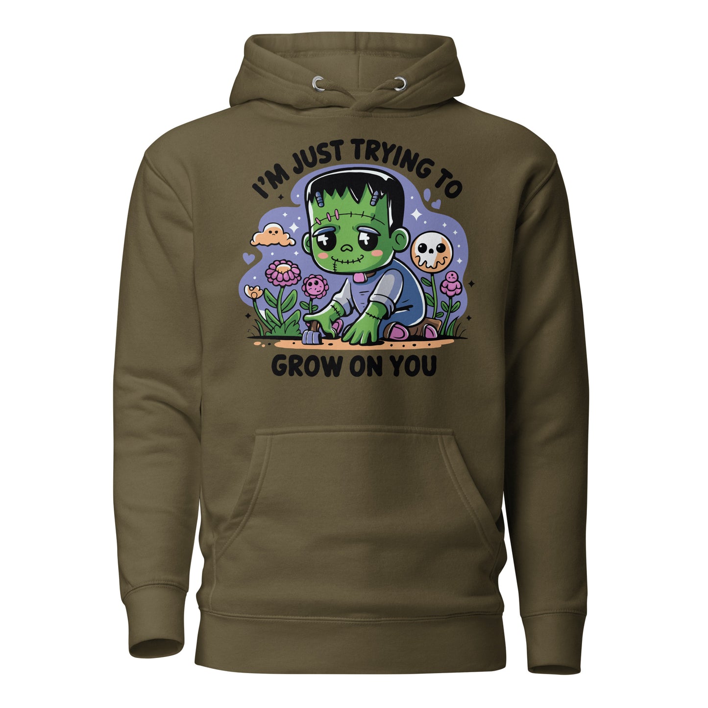 Unisex Premium Hoodie "I'm Just Trying To Grow On You. Cute halloween Design"