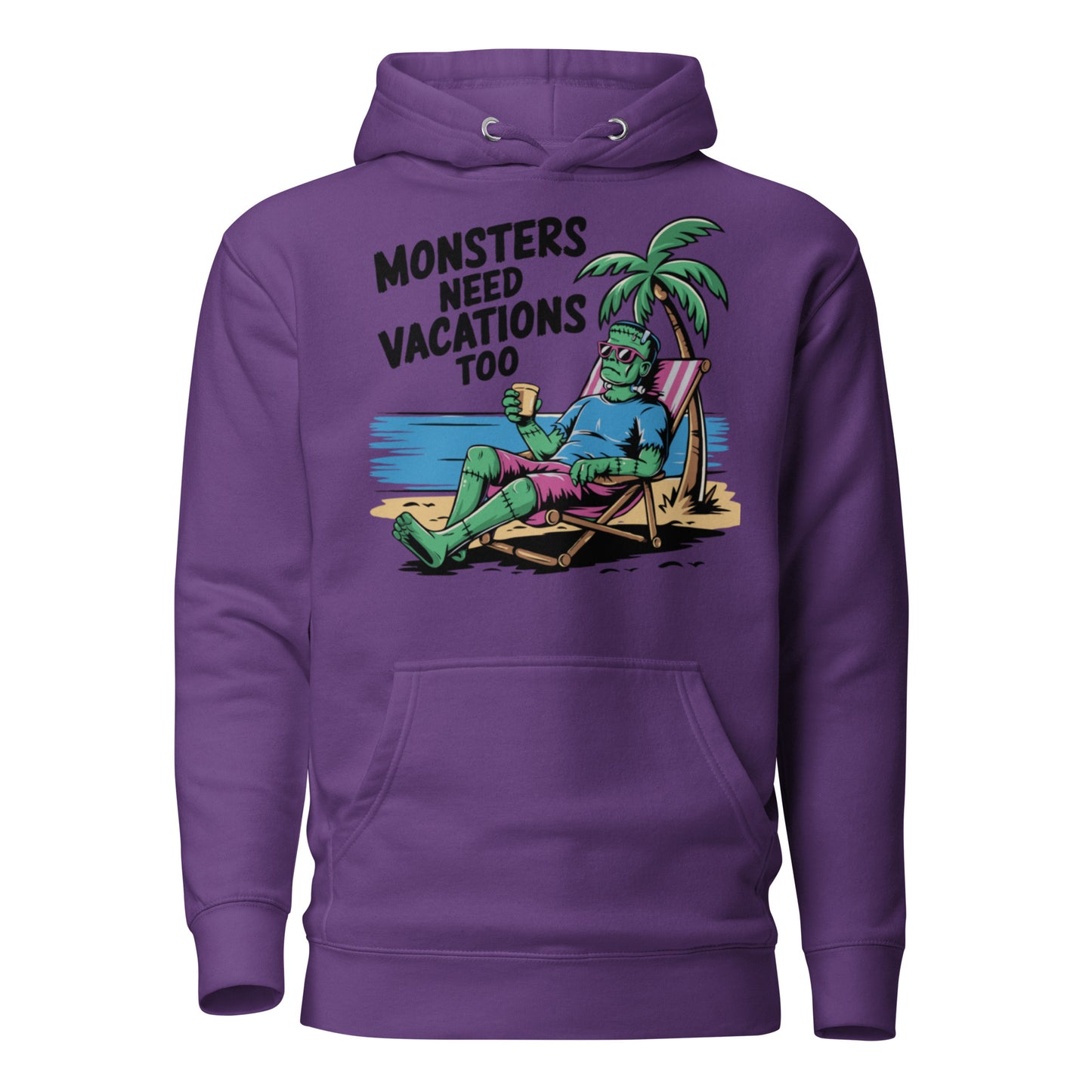 Unisex Premium Hoodie "Monsters Need Vacations Too"