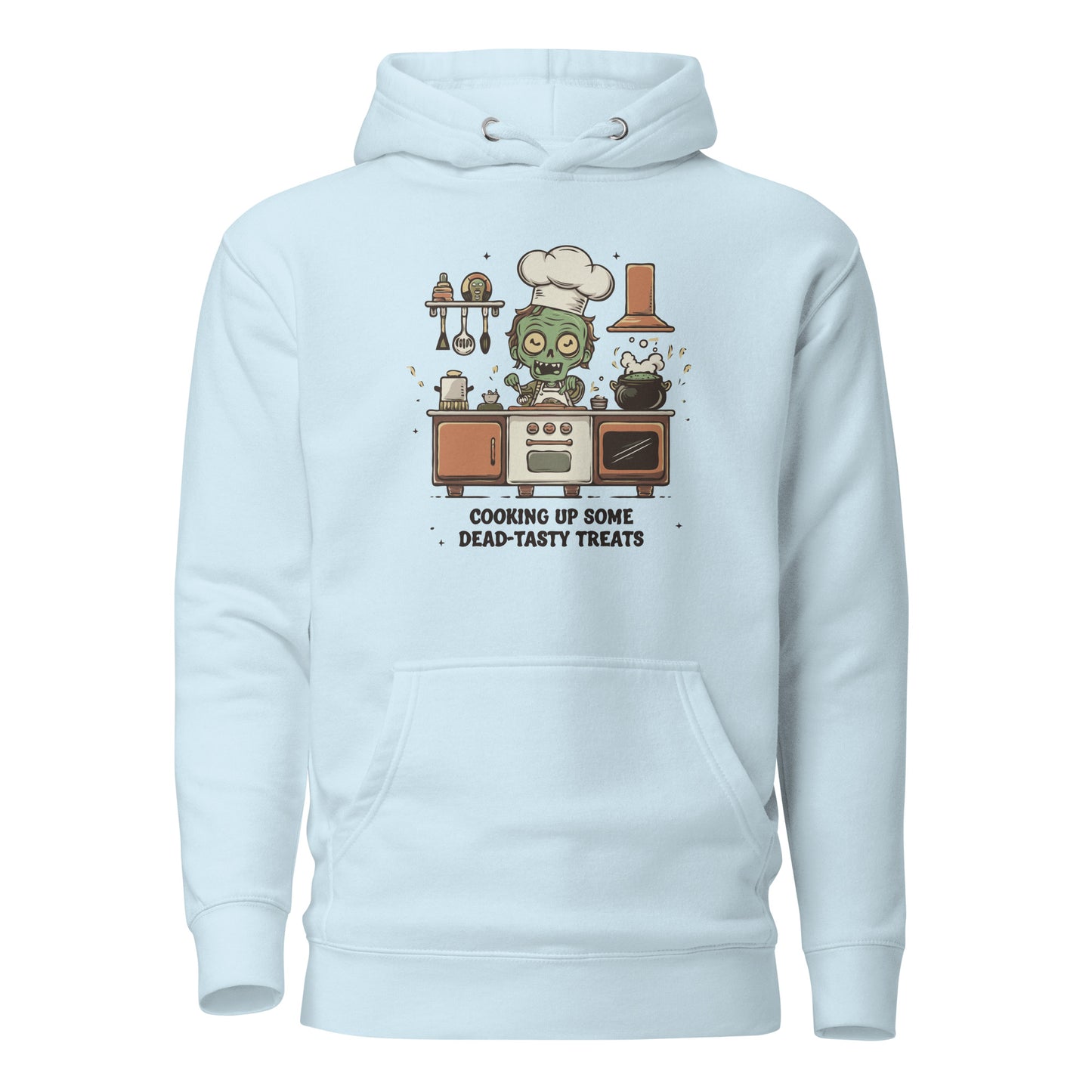 Unisex Premium Hoodie "Zombie Cooking Up Some Dead-Tasty Treats"