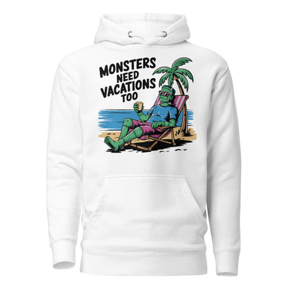 Unisex Premium Hoodie "Monsters Need Vacations Too"