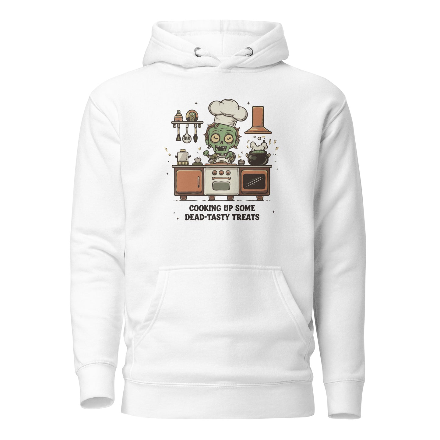 Unisex Premium Hoodie "Zombie Cooking Up Some Dead-Tasty Treats"