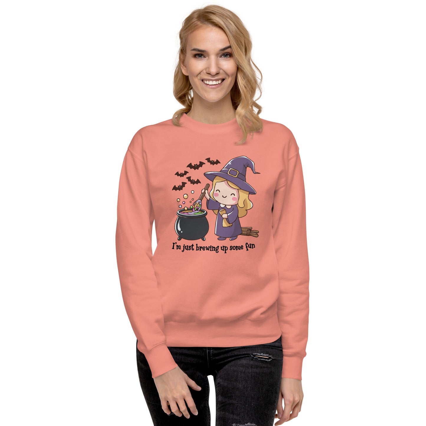 Unisex Premium Sweatshirt "I'm Just Brewing Up Some Fun"