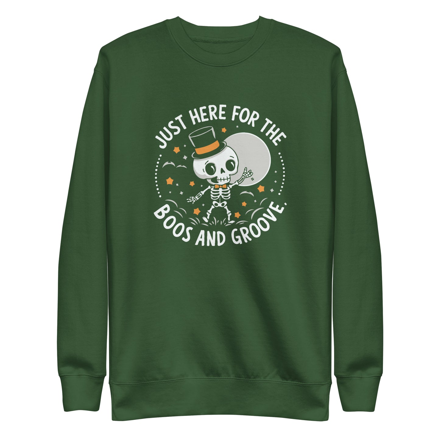 Unisex Premium Sweatshirt "Just Here For The Boos And Groove, Halloween Design"