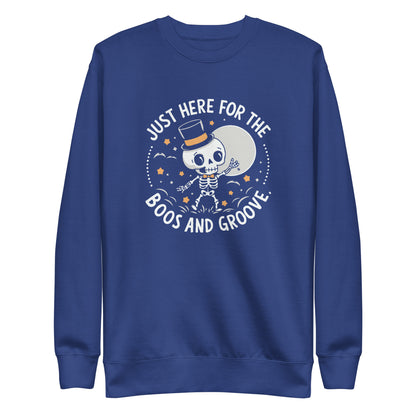 Unisex Premium Sweatshirt "Just Here For The Boos And Groove, Halloween Design"