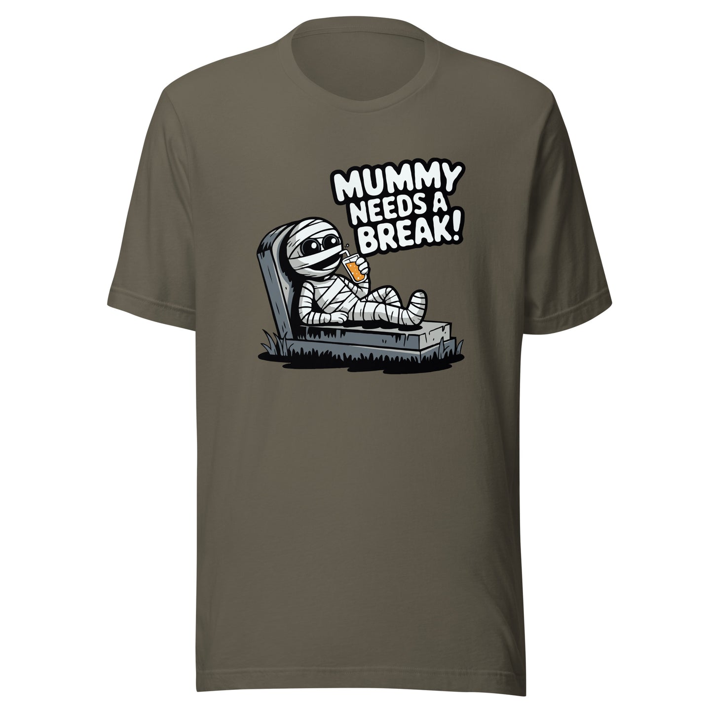 Unisex t-shirt "Mummy Needs A Break! Kawaii Halloween Design"