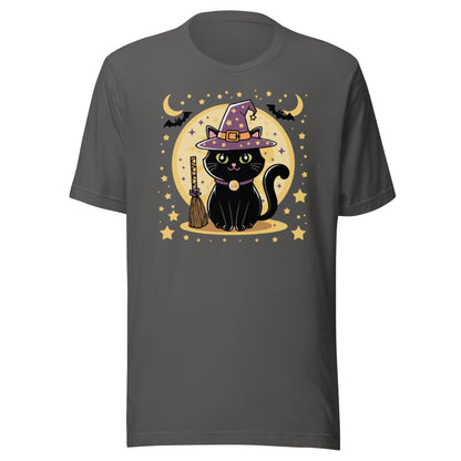 Unisex t-shirt "Adorable Black Cat Witch"