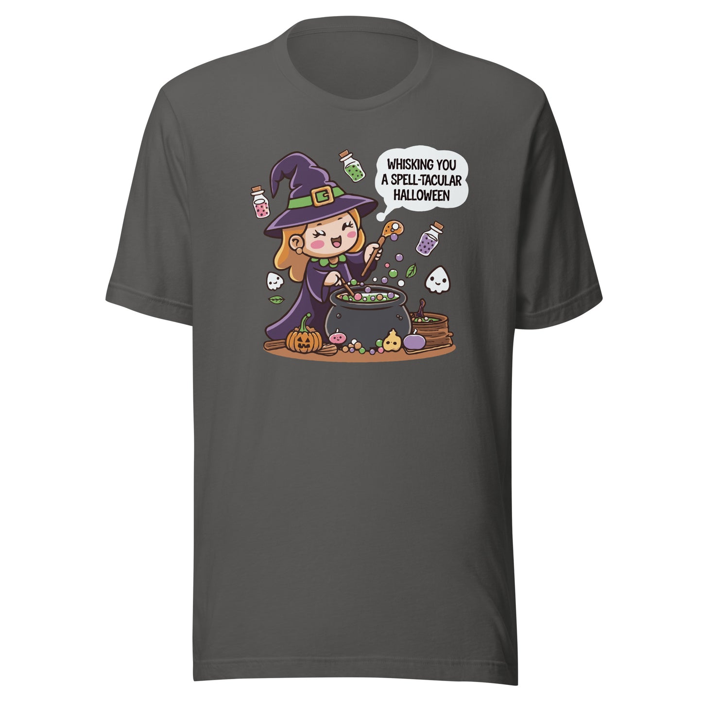 Unisex t-shirt "whisking you a spell-tacular halloween"