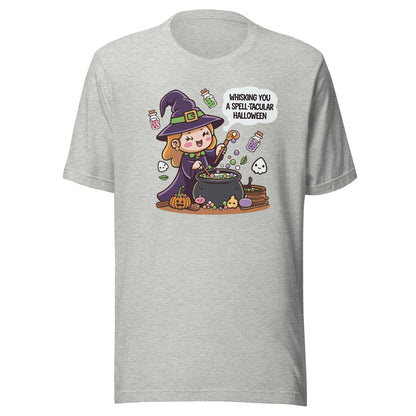 Unisex t-shirt "whisking you a spell-tacular halloween"