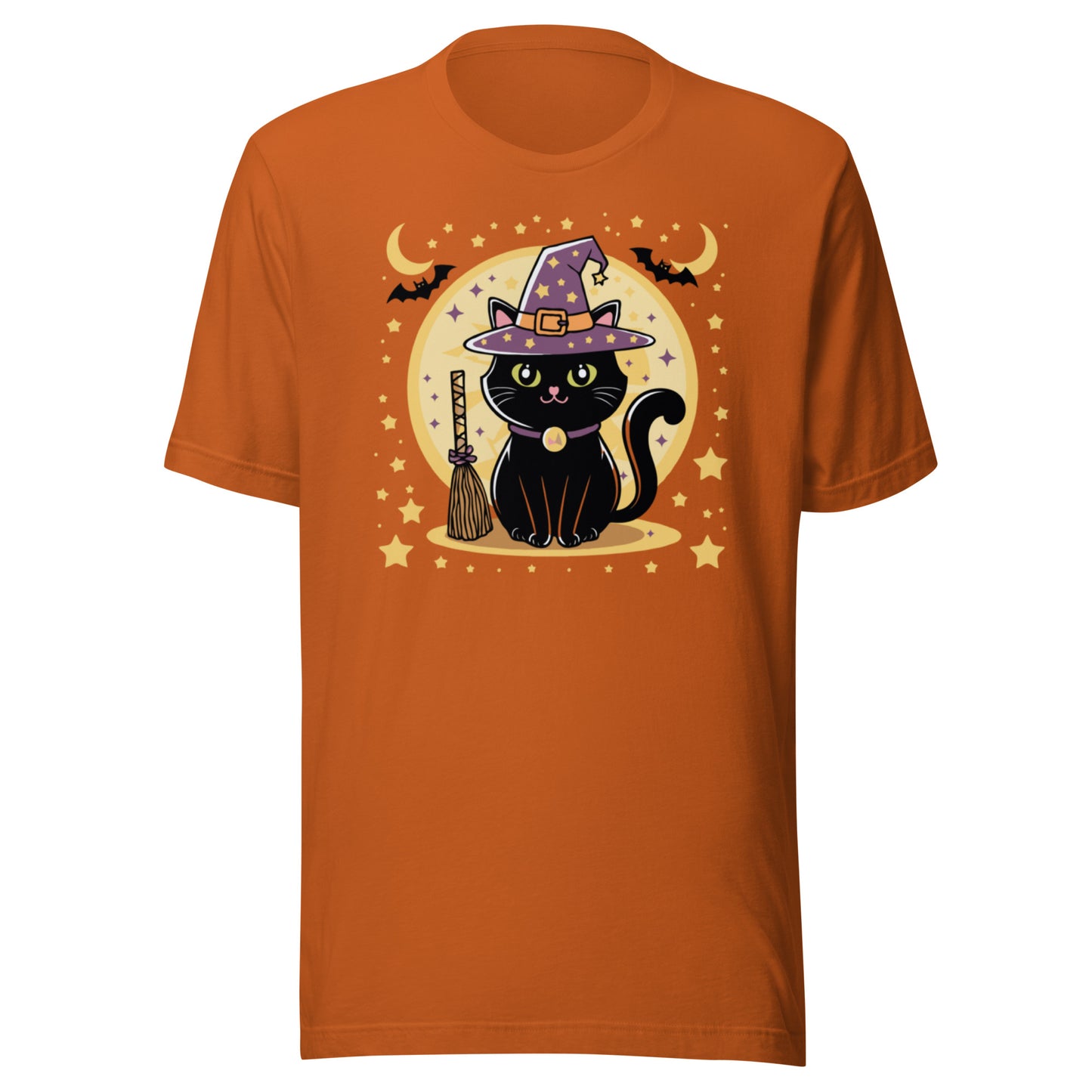 Unisex t-shirt "Adorable Black Cat Witch"