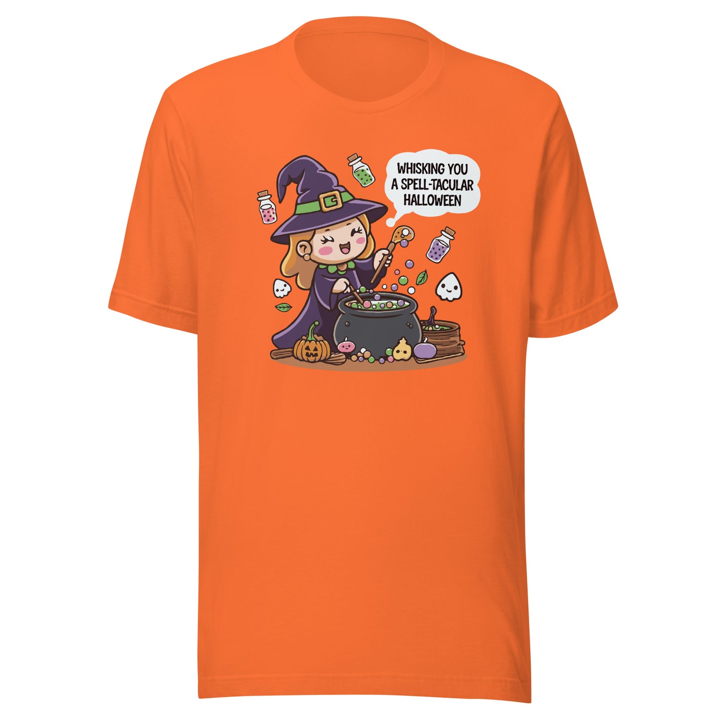 Unisex t-shirt "whisking you a spell-tacular halloween"