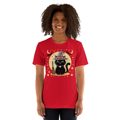 Unisex t-shirt "Adorable Black Cat Witch"