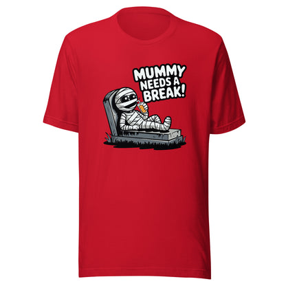 Unisex t-shirt "Mummy Needs A Break! Kawaii Halloween Design"